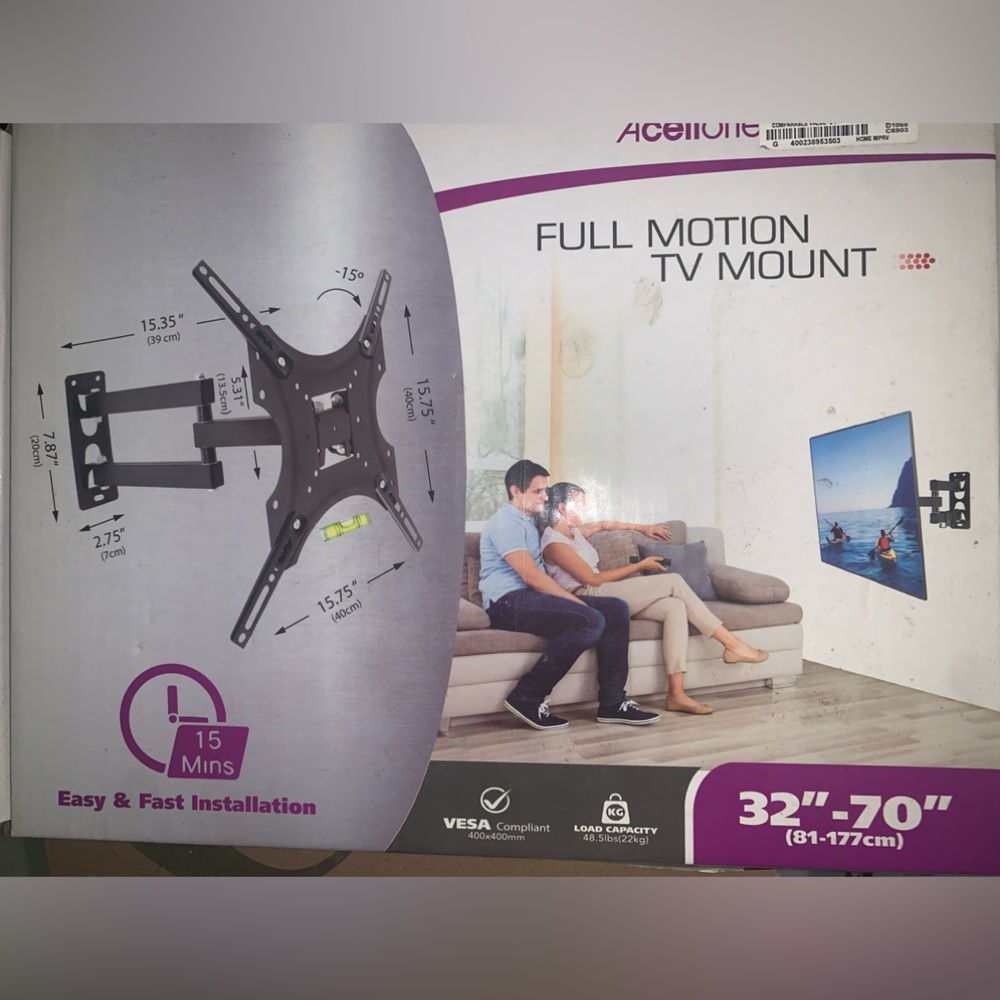 Brand new never use wall mount for TV